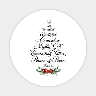 Isaiah 9 Christmas bible quote Magnet